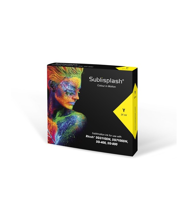 CARTUCHO SUBLISPLASH PARA RICOH SG 3110 YELLOW 31 ml.