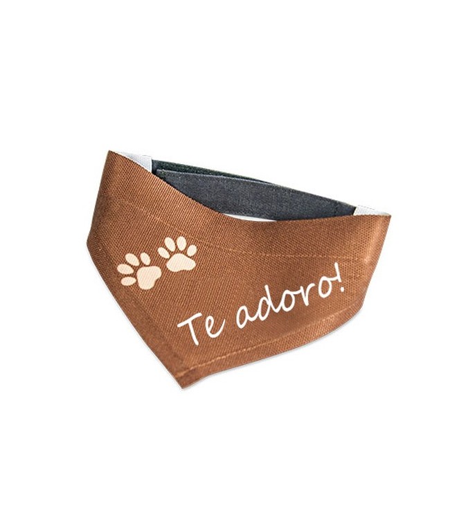 PAÑUELO/BUFANDA BLANCA DE PERRO CON VELCRO TALLA L