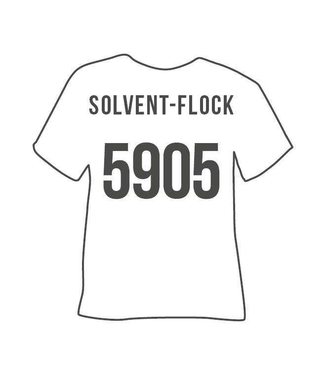 POL-TAPE PRINTABLE SOLVENT-FLOCK 5905